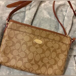 Coach Tan Signature Crossbody Bag